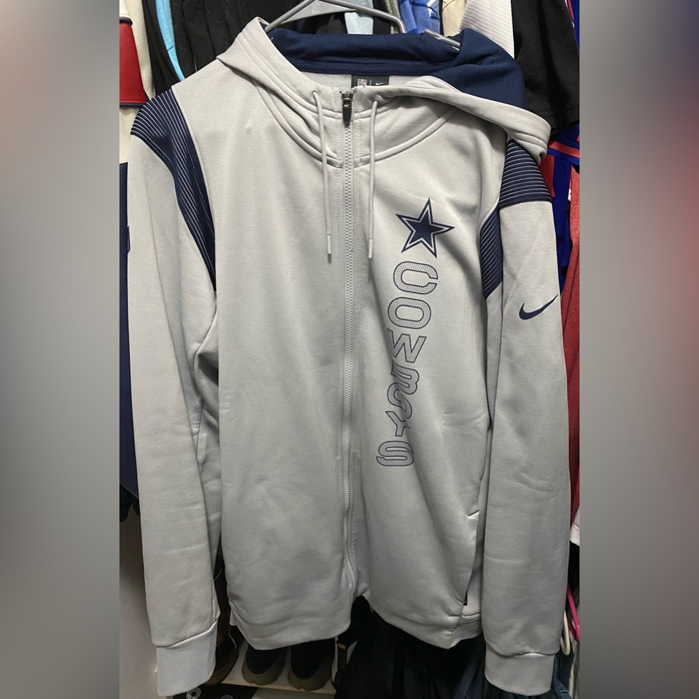 Dallas Cowboys Nike Sideline Team Performance Full-Zip Hoodie - Gray XL